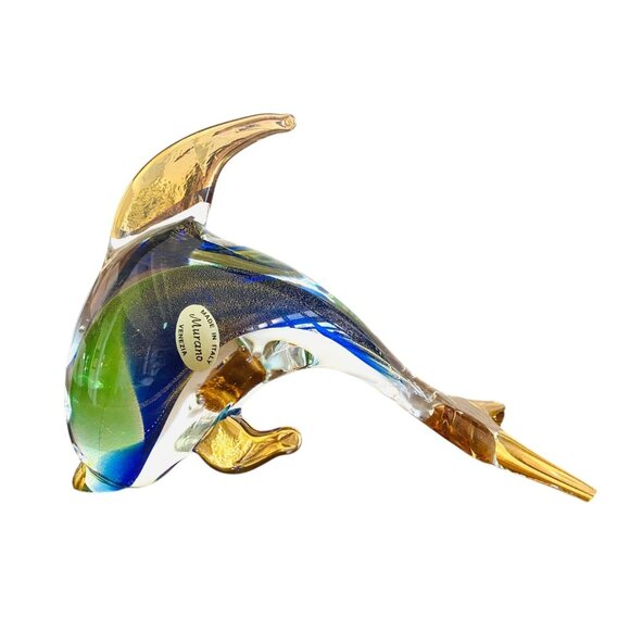 Murano Blown Glass Dolphin Made in Italy Venezia Glass Art See description - Picture 6 of 10